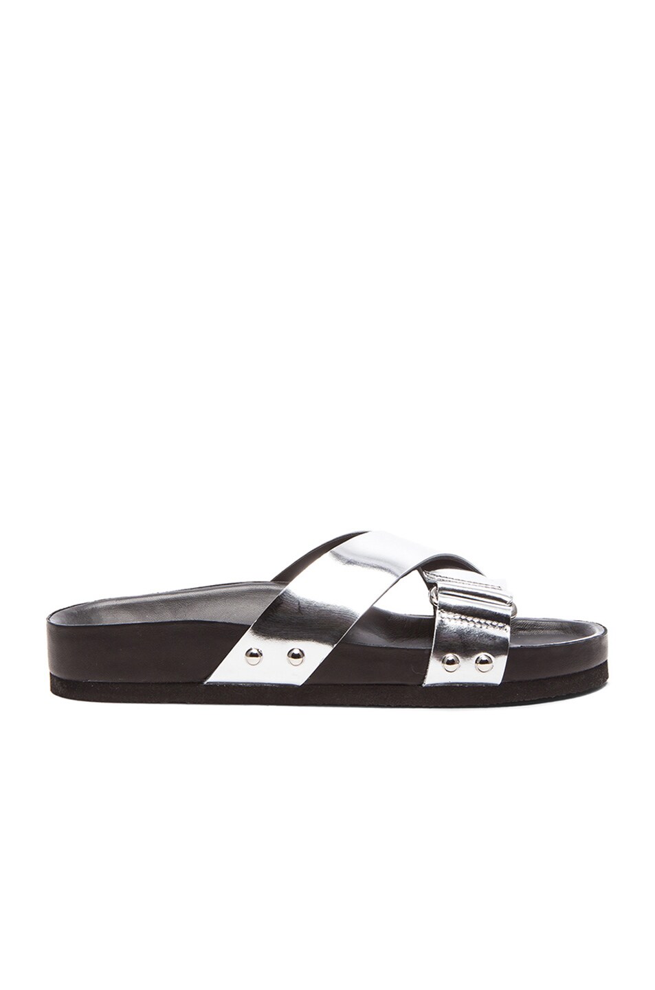 Image 1 of IRO Xavana Patent Leather Sandals in Lame Argent