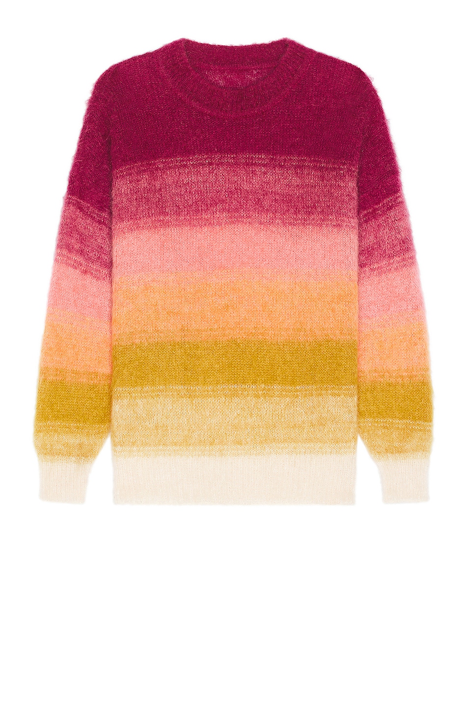 Image 1 of Isabel Marant Drussellh Gradient Brushed Sweater in Raspberry & Ocre