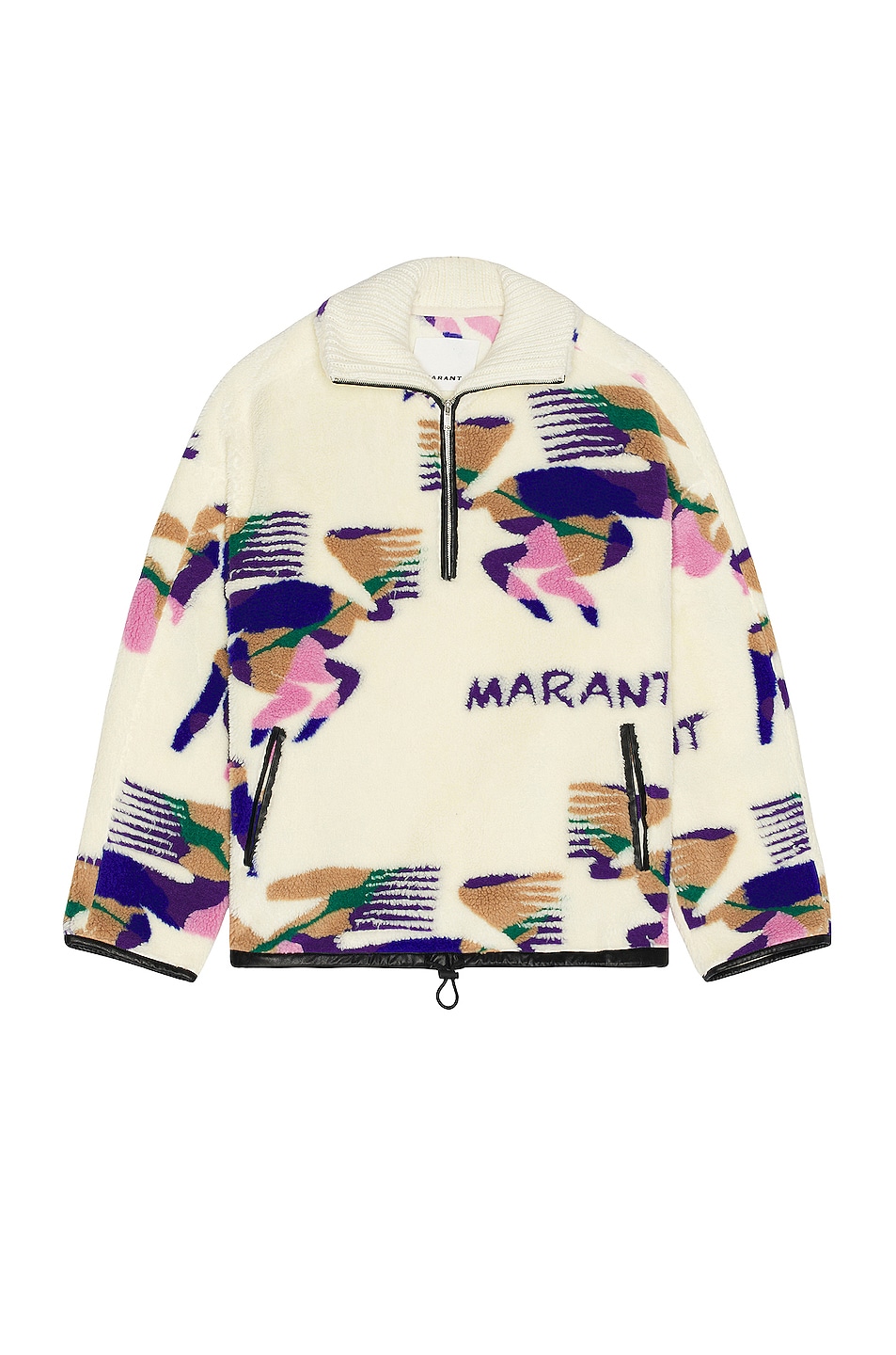 Image 1 of Isabel Marant Marlo Fleece Jacket in Ecru