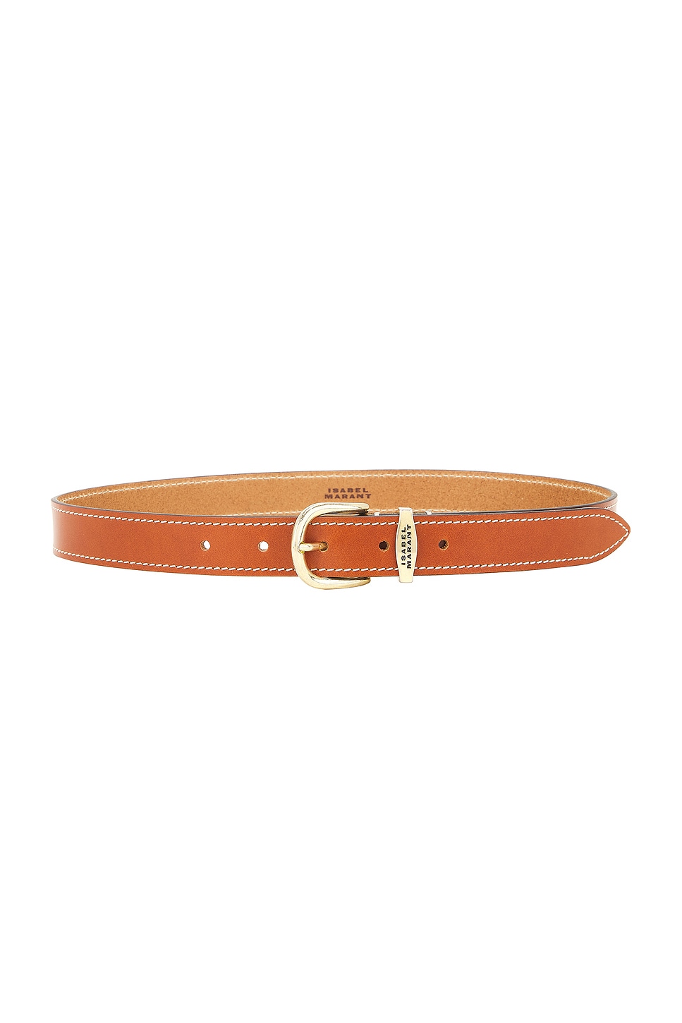 Shop Isabel Marant Zadd Belt In Natural & Gold