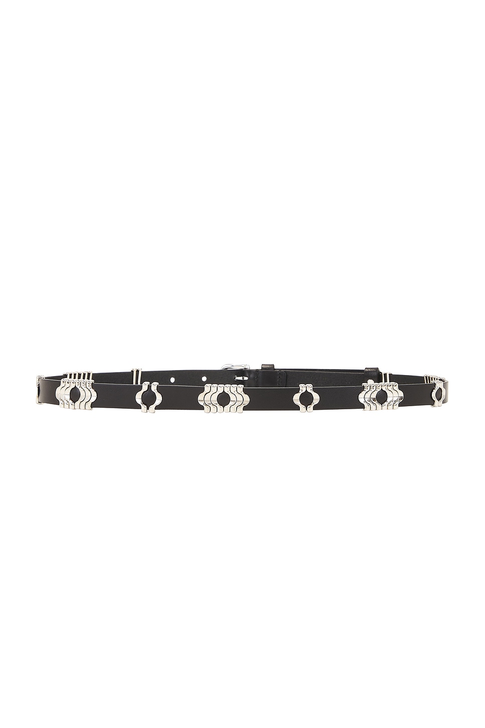 Shop Isabel Marant Odena Belt In Black & Silver