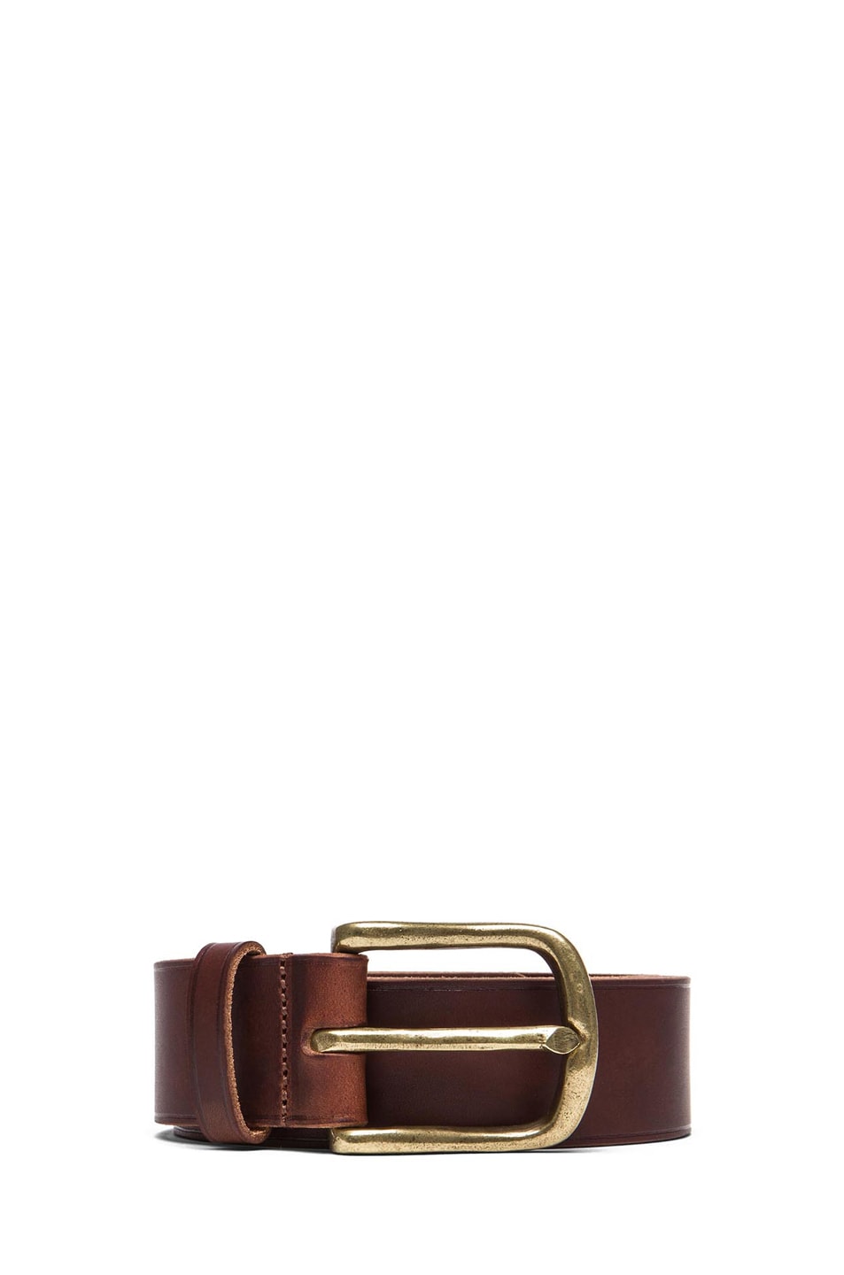 Image 1 of Isabel Marant Clayne Leather Belt in Camel & Brass
