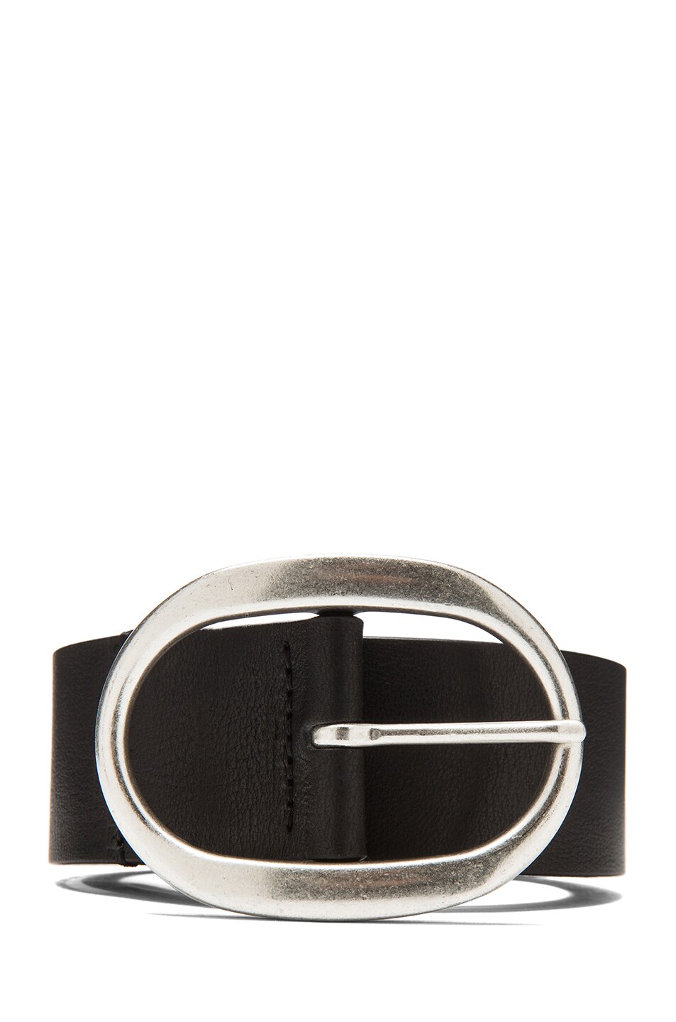 Image 1 of Isabel Marant Celia Calfskin Leather Belt in Black & Silver