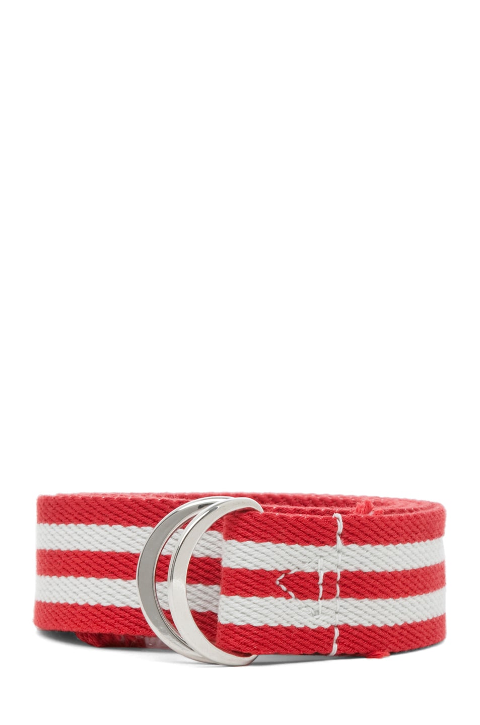Image 1 of Isabel Marant Cadwell Striped Belt in Rouge