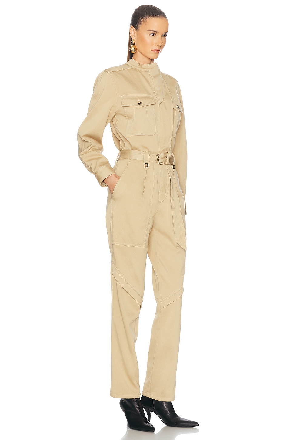 Shop Isabel Marant Jelica Jumpsuit In Beige