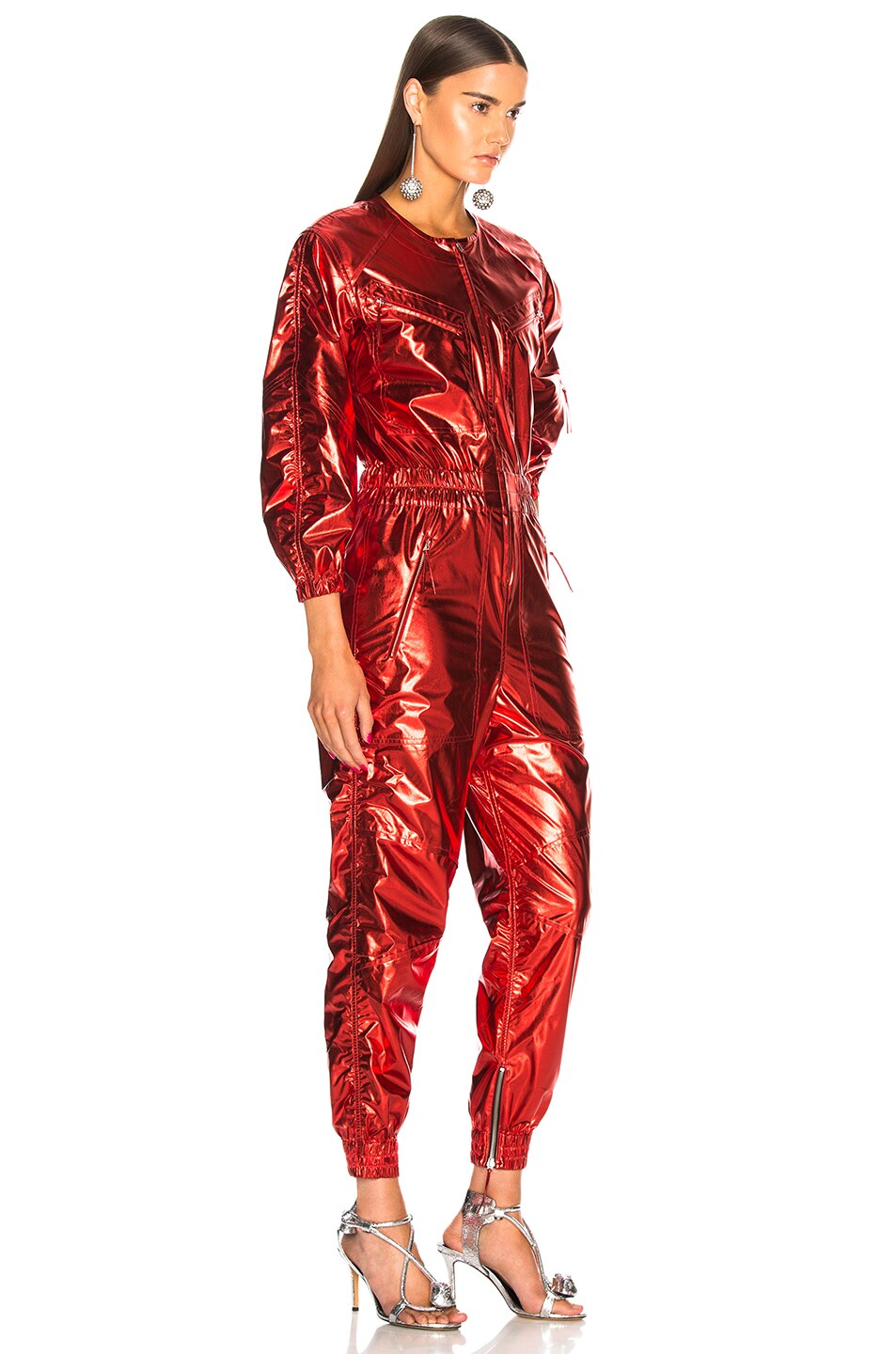 Isabel Marant Athina Jumpsuit in Metal Red | FWRD