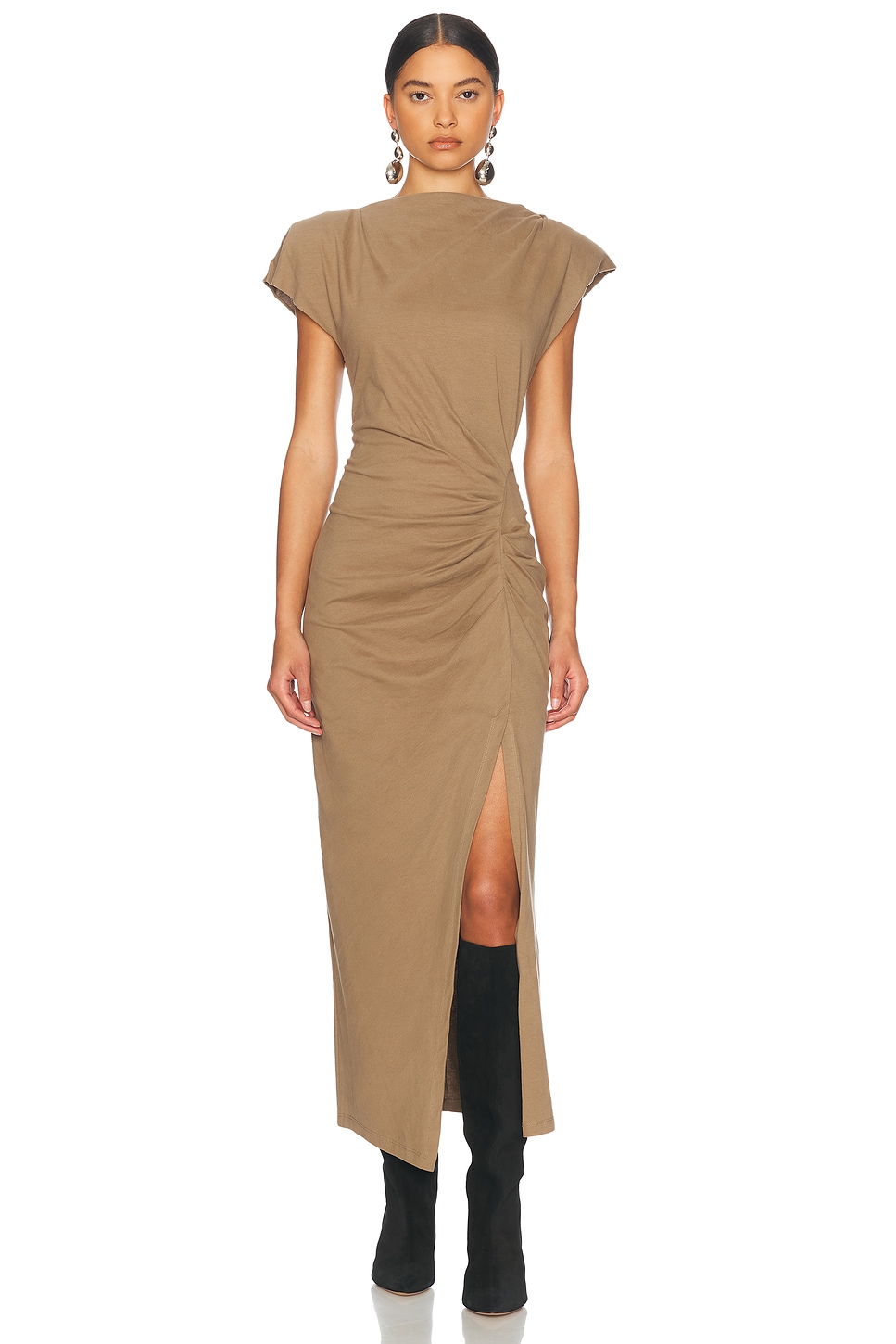 Nadela Dress in Taupe