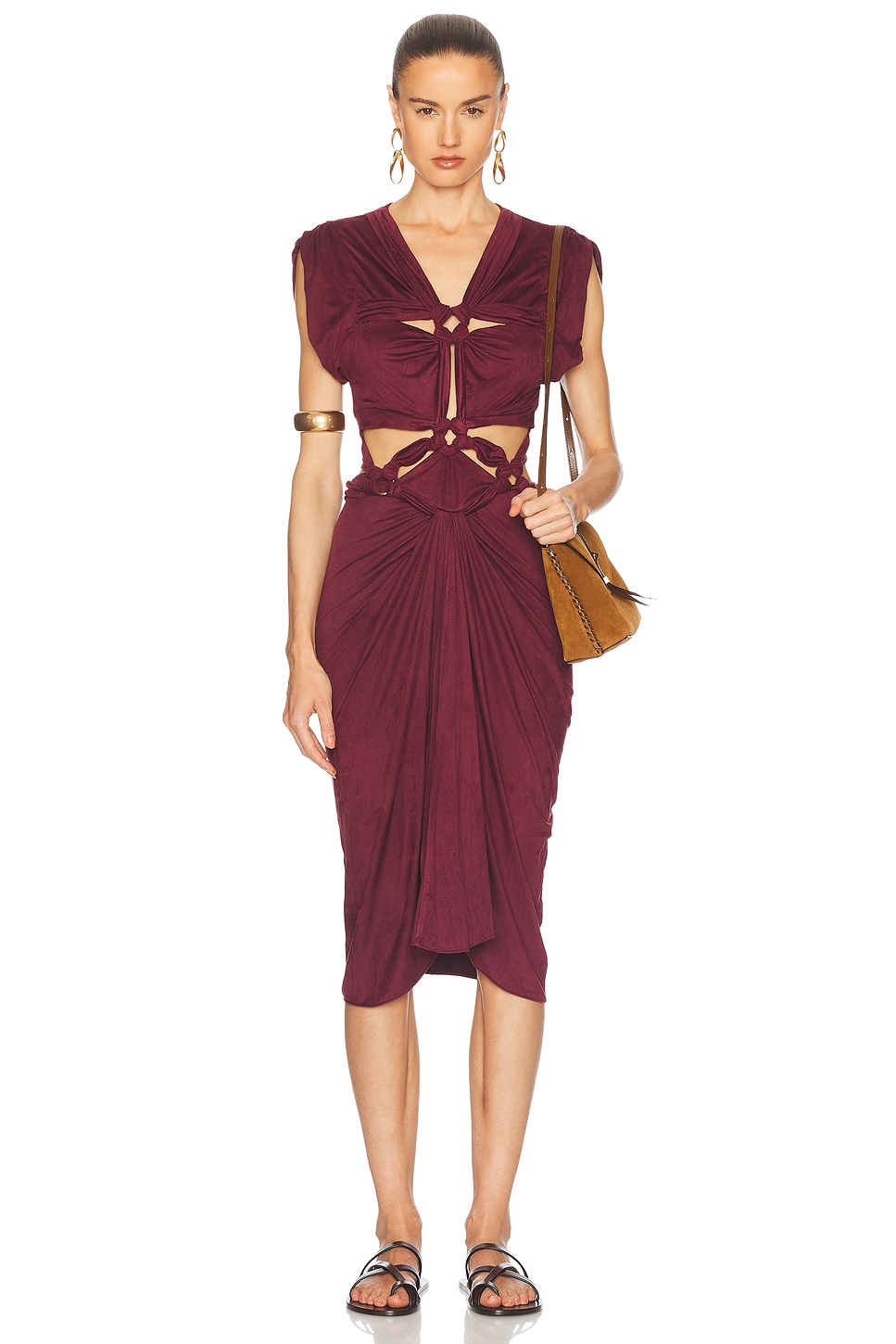 Image 1 of Isabel Marant Sirena Dress in Burgundy