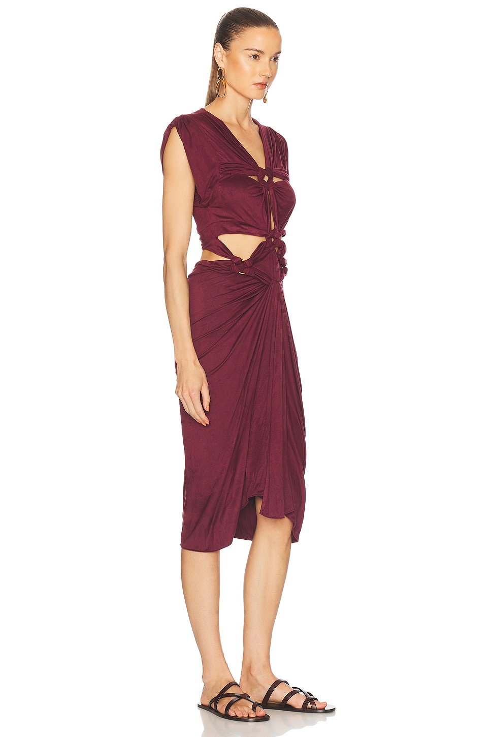 Shop Isabel Marant Sirena Dress In Burgundy