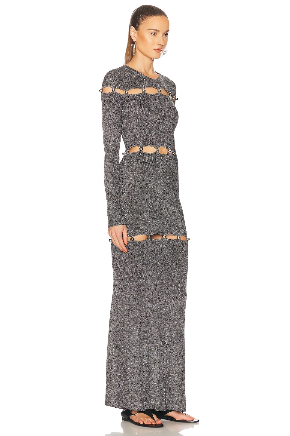 Isabel Marant Kleid Elmire In Silver & Black