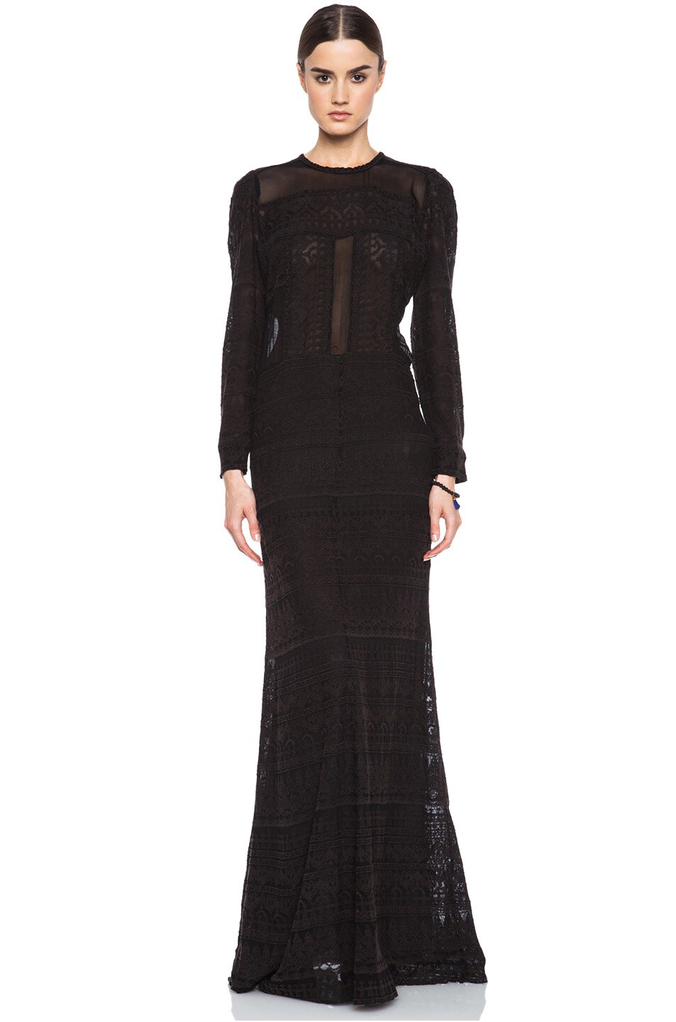 Image 1 of Isabel Marant Talma Embroidered Viscose Dress in Black