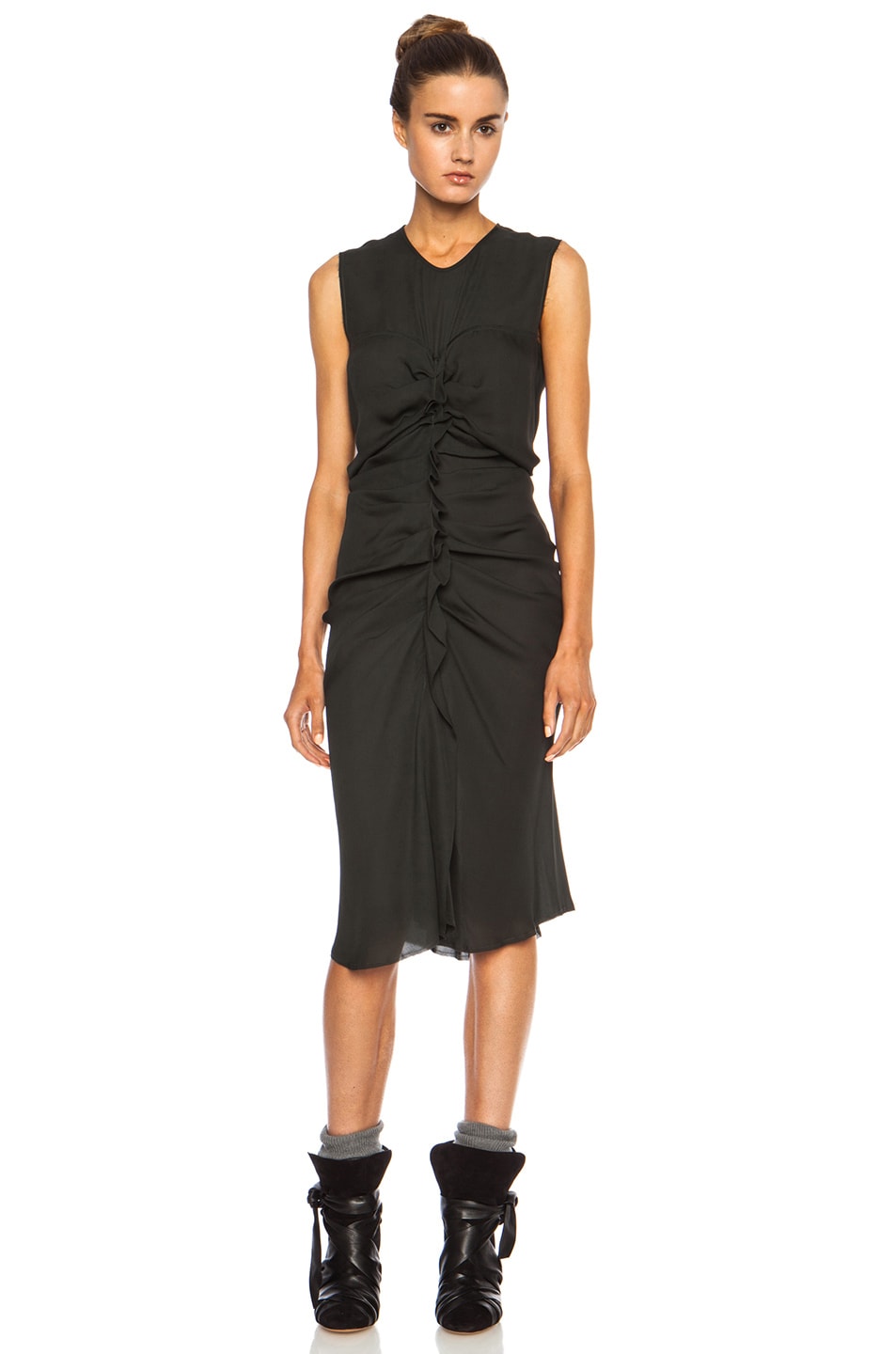 Image 1 of Isabel Marant Humy Silk Dress in Anthracite