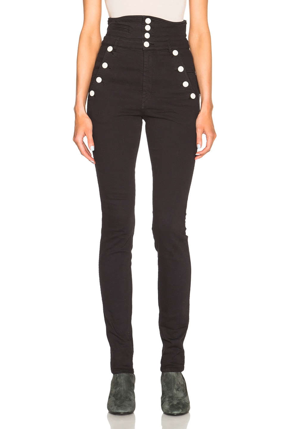 Image 1 of Isabel Marant Marvin High Waisted Jeans in Black