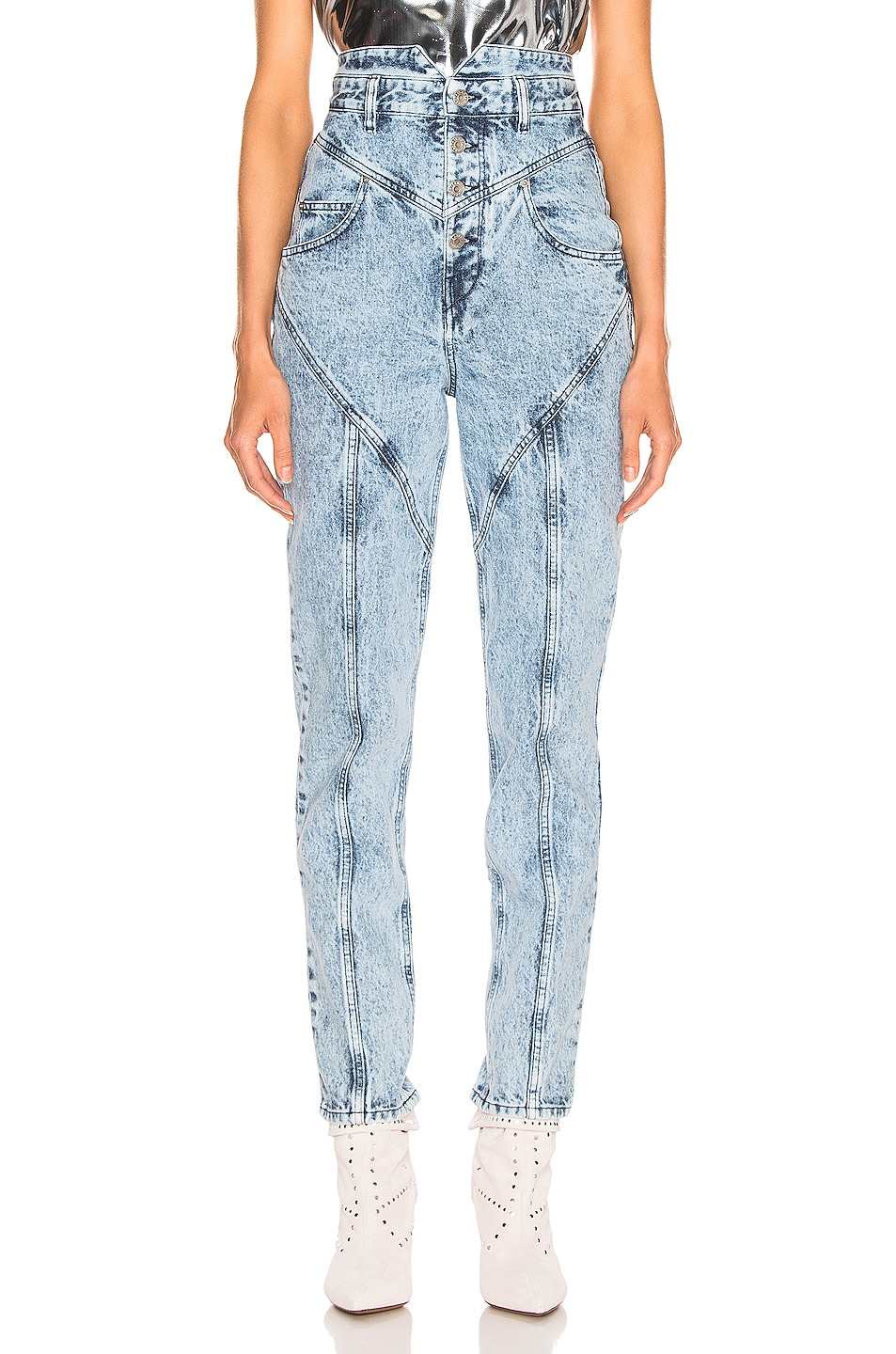Image 1 of Isabel Marant Rei Trouser in Snow Blue