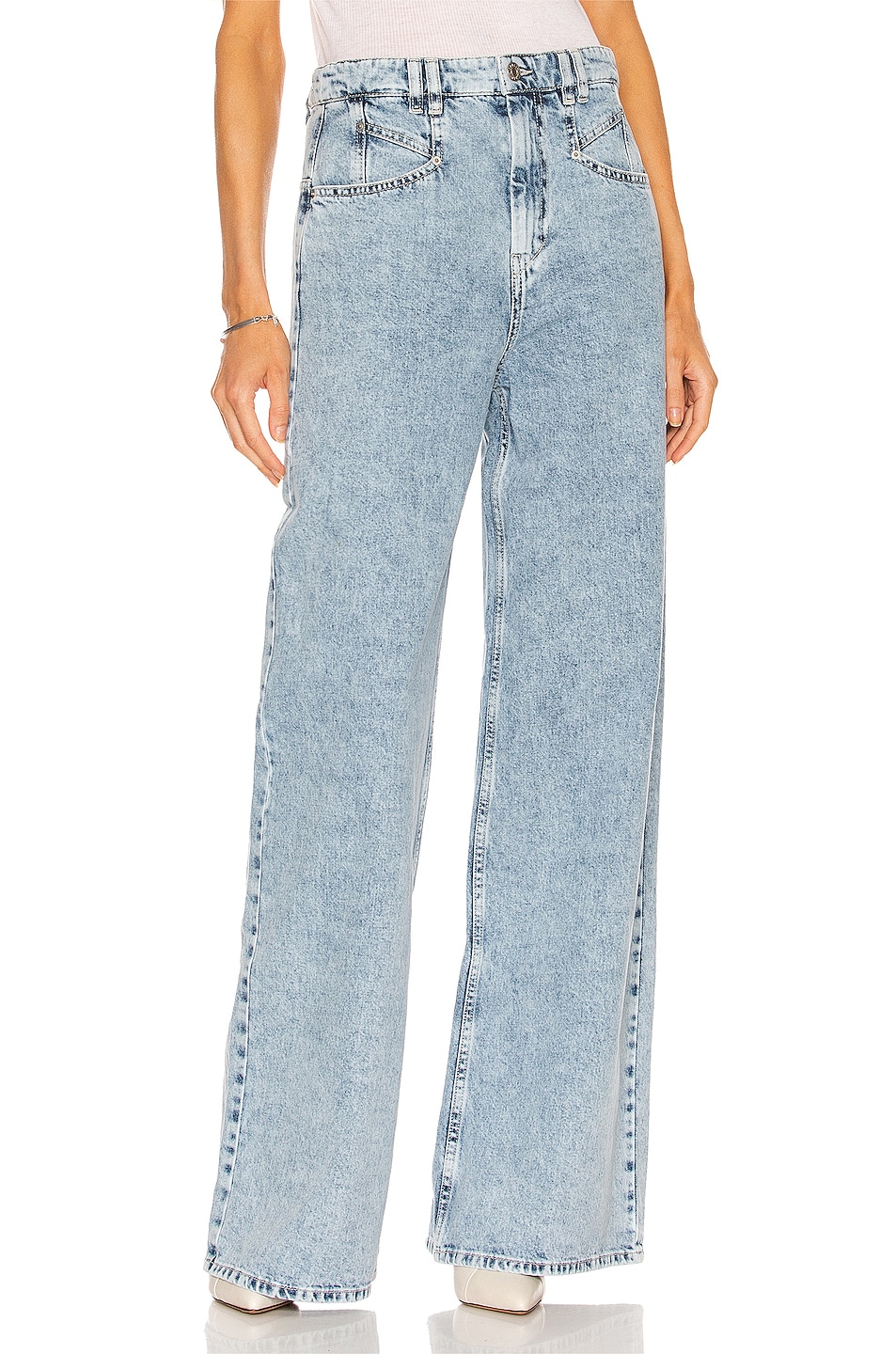 Image 1 of Isabel Marant Lemony Wide Leg in Light Blue