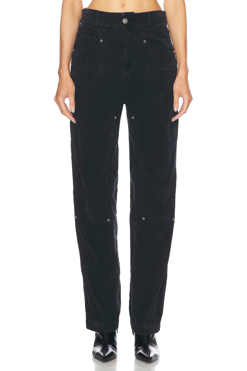 Image 1 of Isabel Marant Emmy Straight Leg in Faded Black