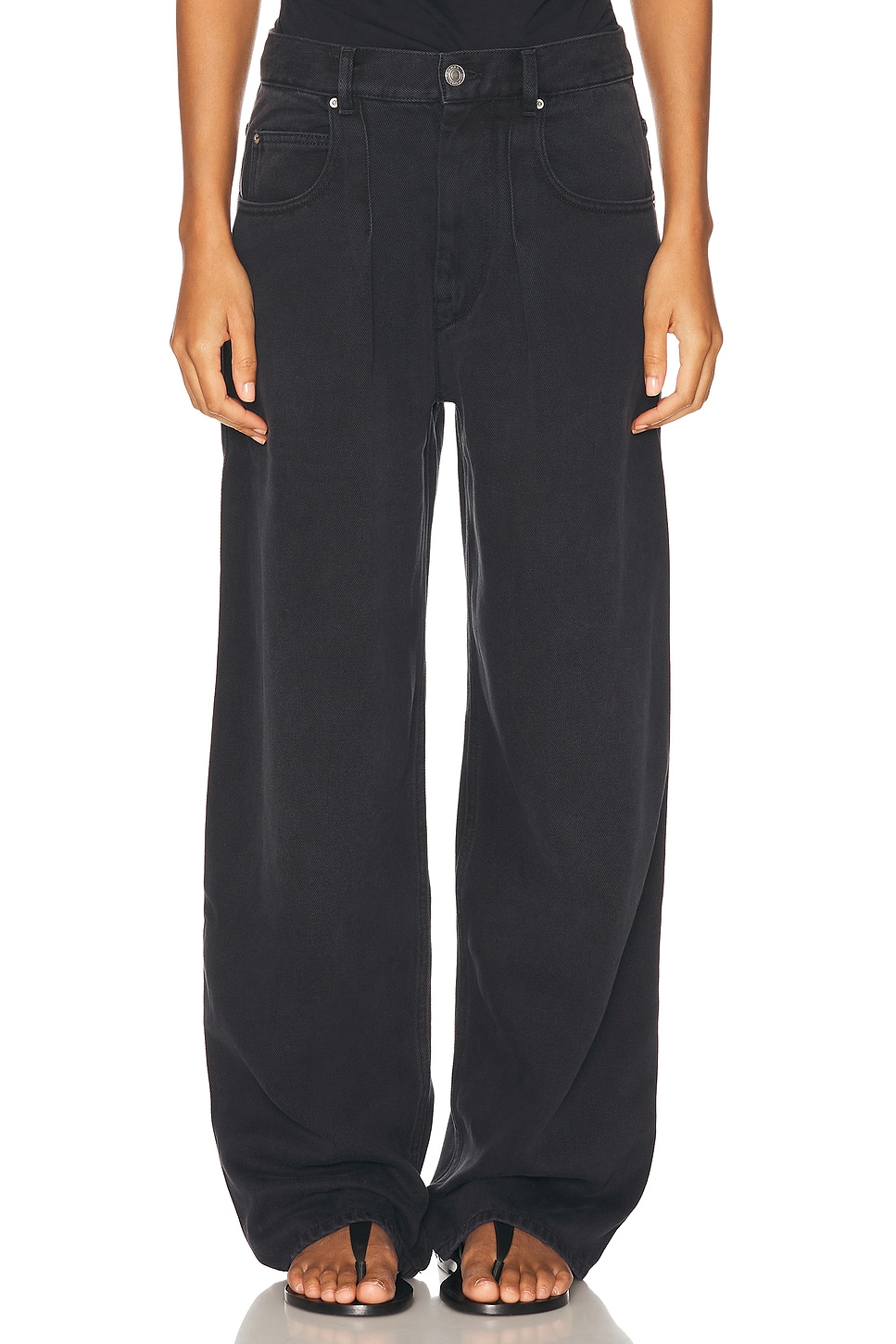 Image 1 of Isabel Marant Rodayna Baggy in Faded Black