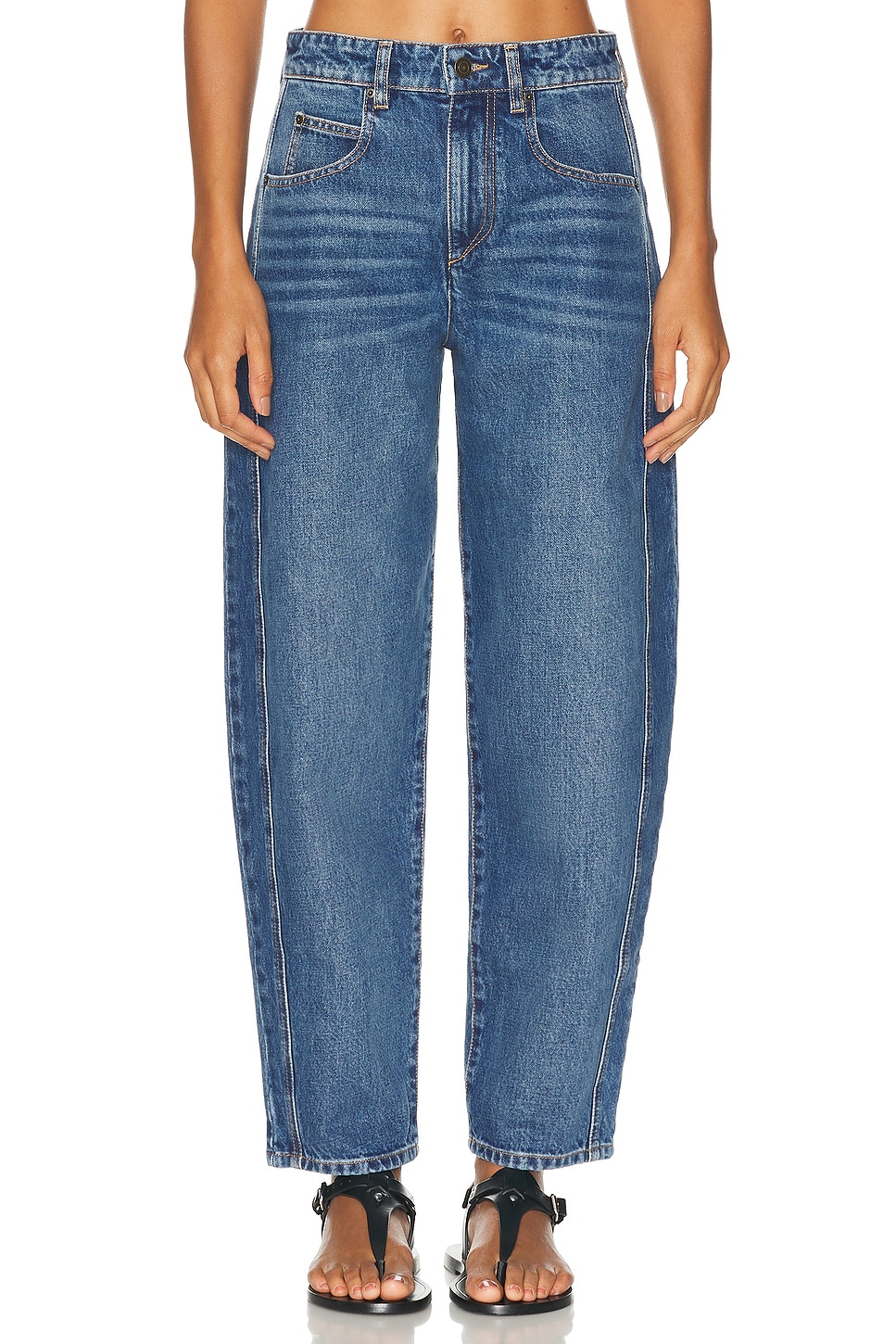 Oriane Curved Leg in Blue