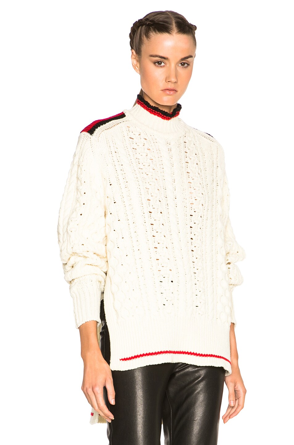 Image 1 of Isabel Marant Edison Sporty Twisted Sweater in Ecru