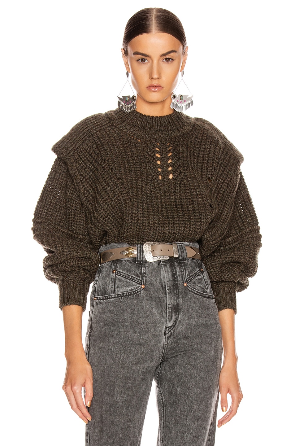 Image 1 of Isabel Marant Kevy Sweater in Khaki