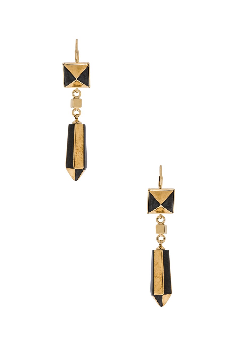 Image 1 of Isabel Marant Sunny Earrings in Black & Gold