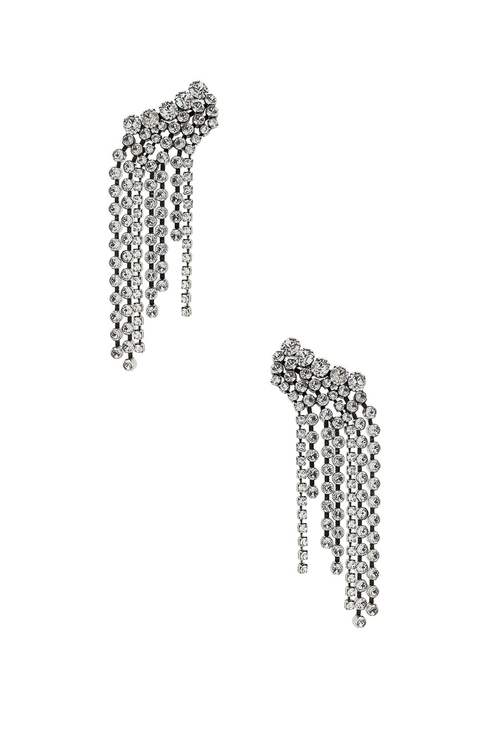 Image 1 of Isabel Marant Crystal Cascade Earrings in Silver