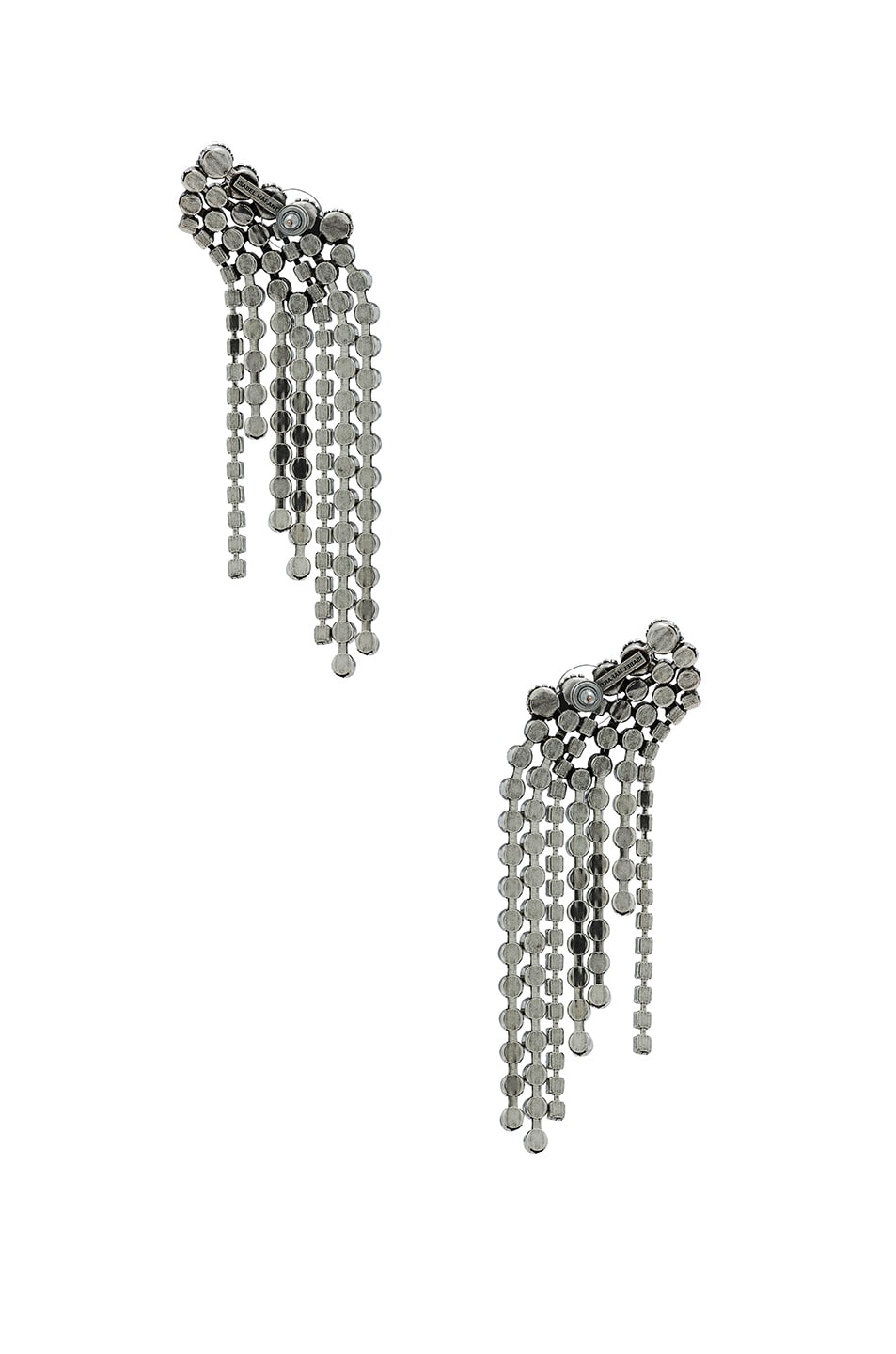 Isabel Marant Crystal Cascade Earrings In Silver Fwrd Image 3 Of Isabel Marant Crystal Cascade Earrings In Silver