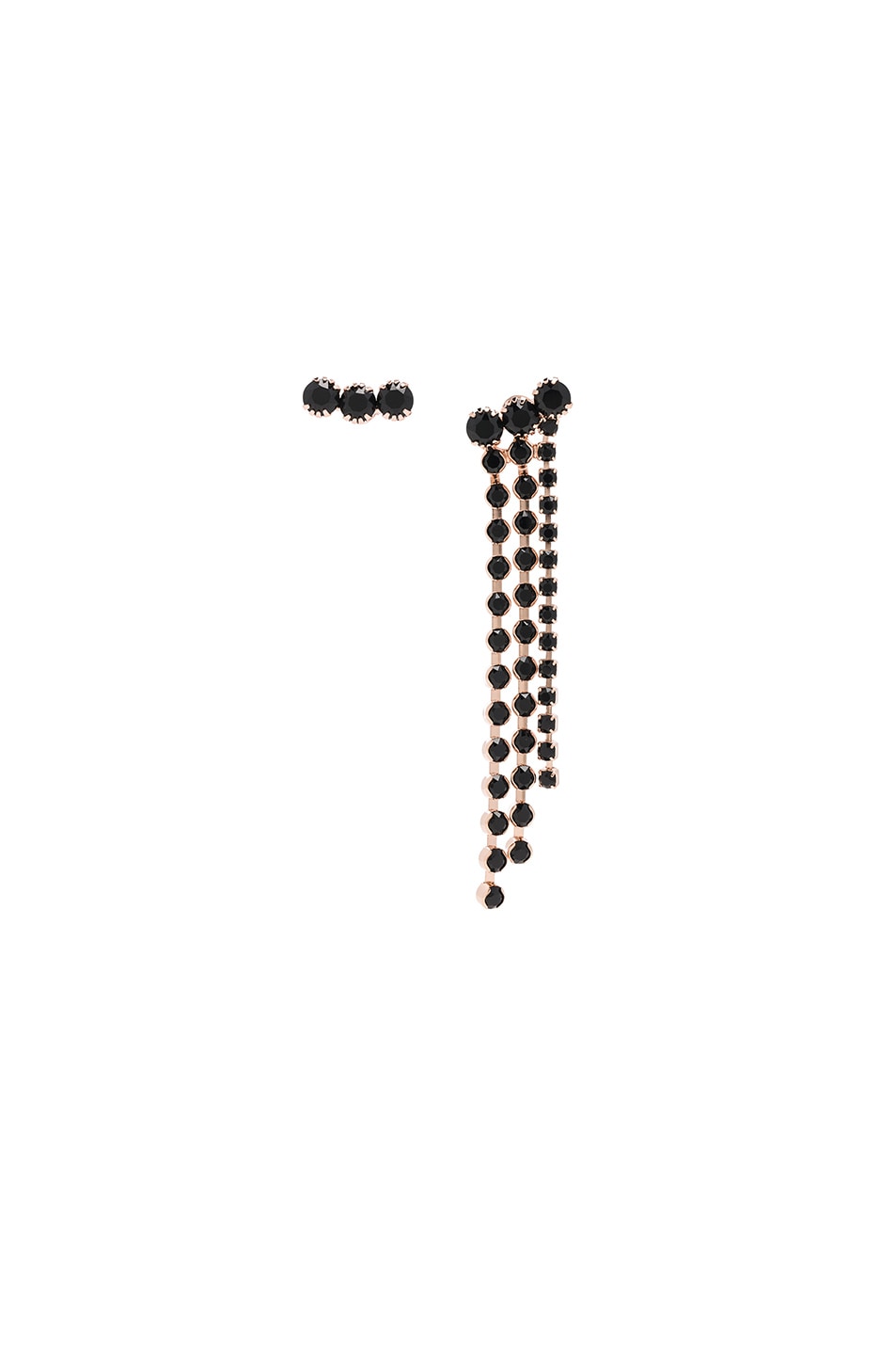 Image 1 of Isabel Marant A Wild Shore Asymmetrical Earrings in Black