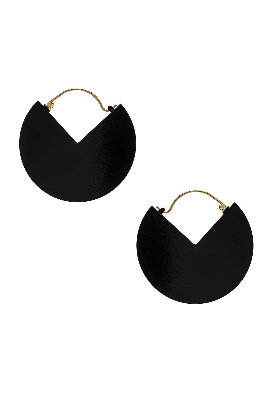 Image 1 of Isabel Marant Half Glossy Earrings in Black