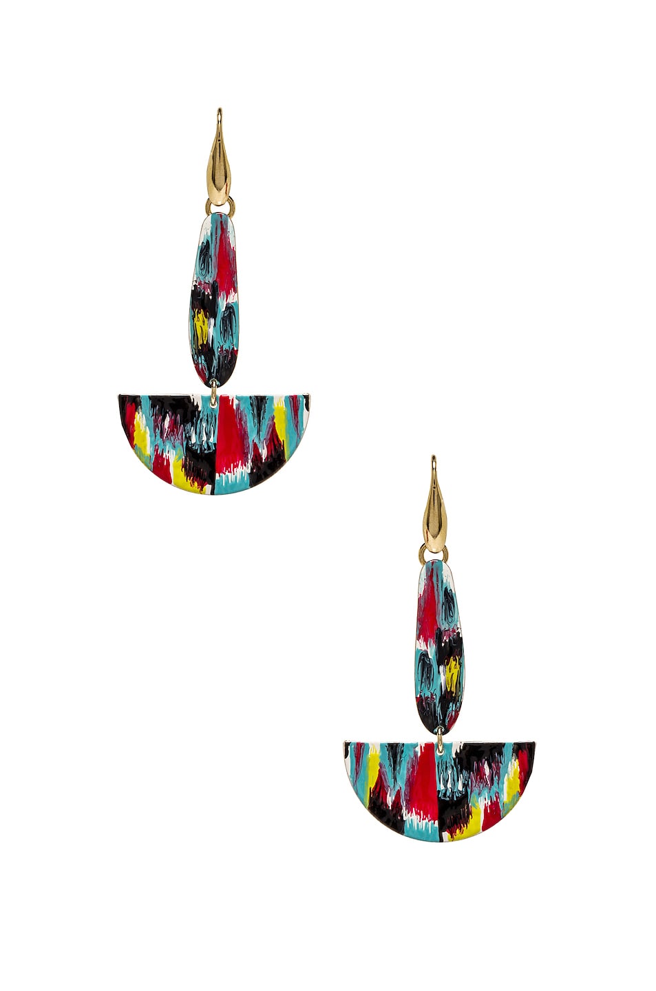 Image 1 of Isabel Marant Half Moon Drop Earrings in Multicolor