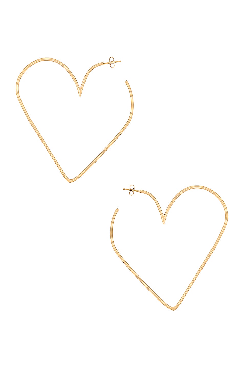 Image 1 of Isabel Marant Shiny In Love Heart Earrings in Dore