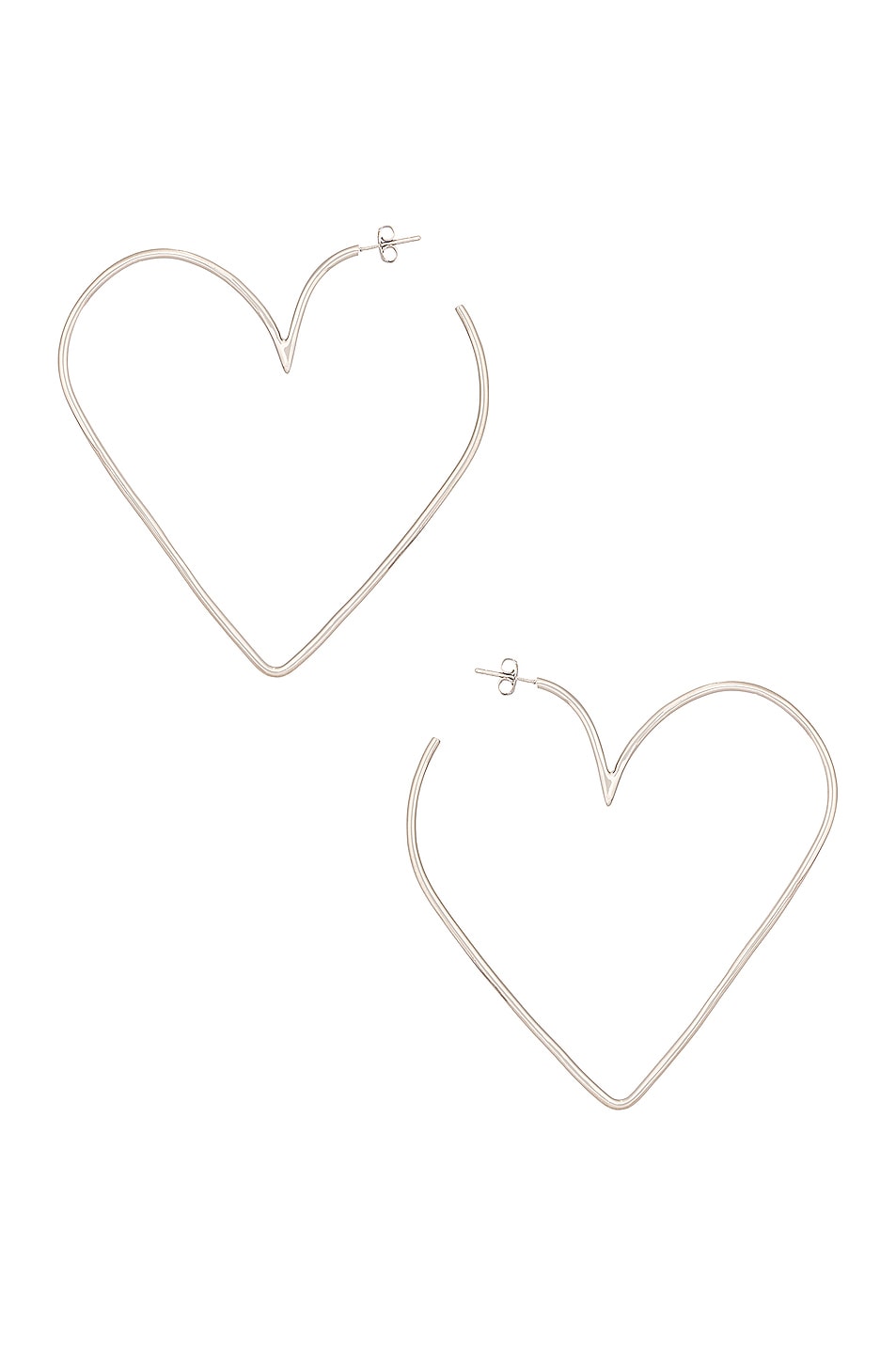 Image 1 of Isabel Marant Shiny In Love Heart Earrings in Silver