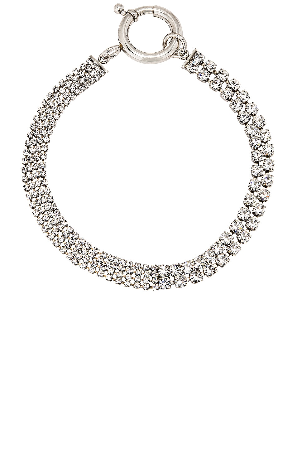 Image 1 of Isabel Marant Ras du Cou Necklace in Transparent & Silver