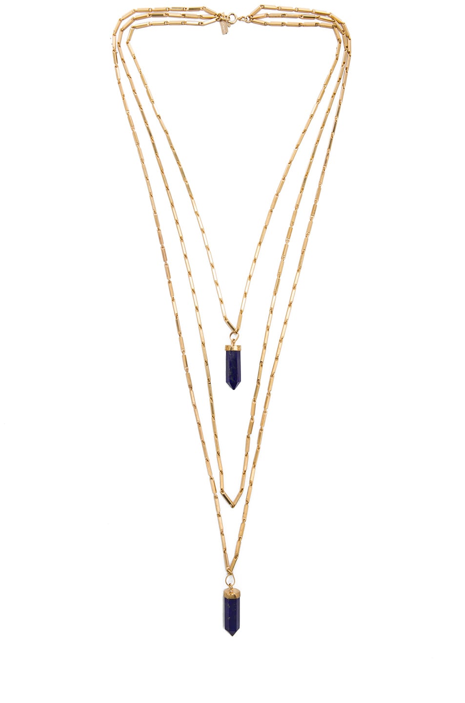 Image 1 of Isabel Marant New Day Layered Necklace in Blue & Gold