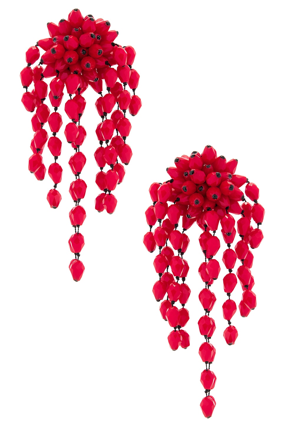 Image 1 of Isabel Marant Boucle D'oreill Dangle Earrings in Red & Silver