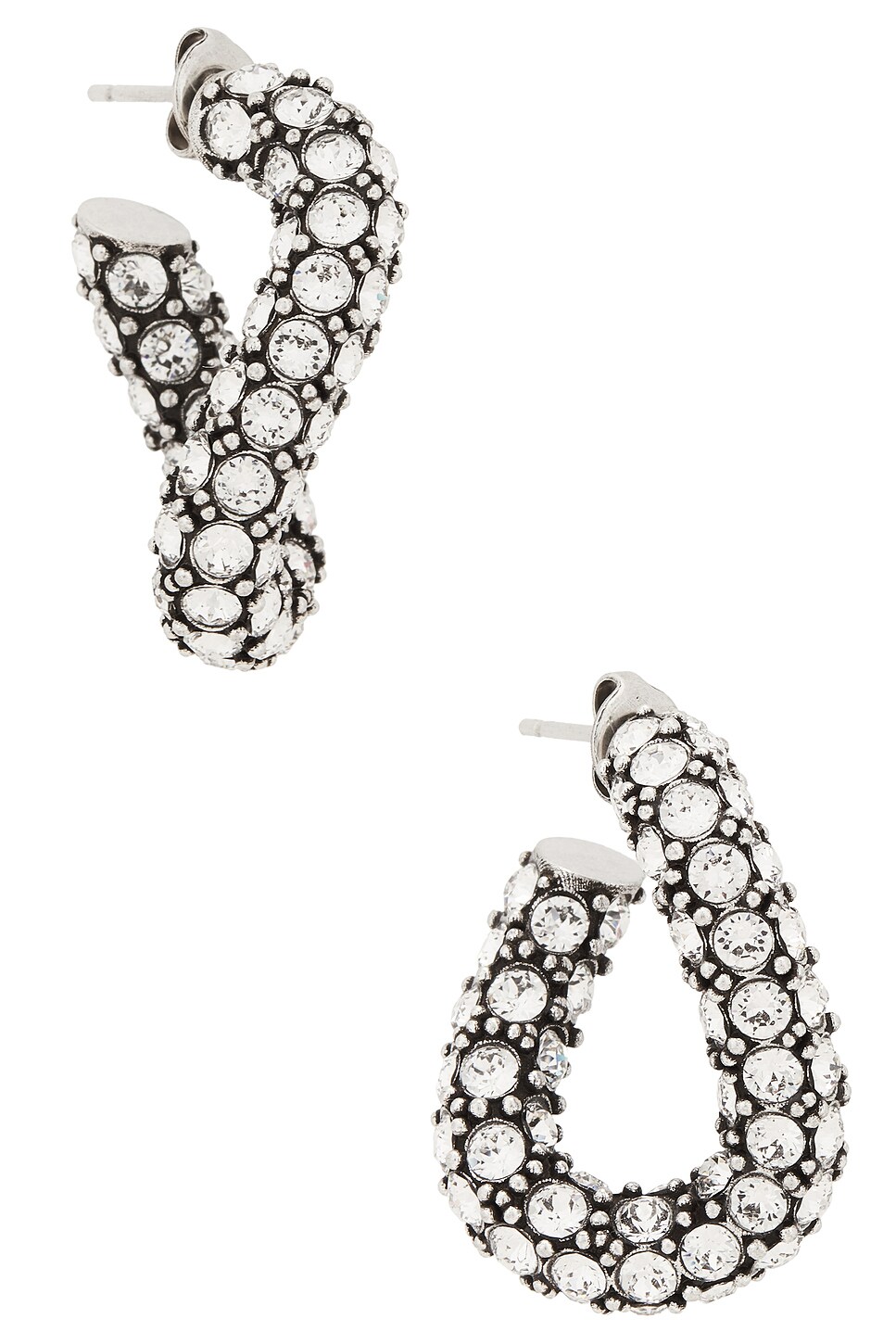 Image 1 of Isabel Marant Hoop Earrings in Transparent & Silver