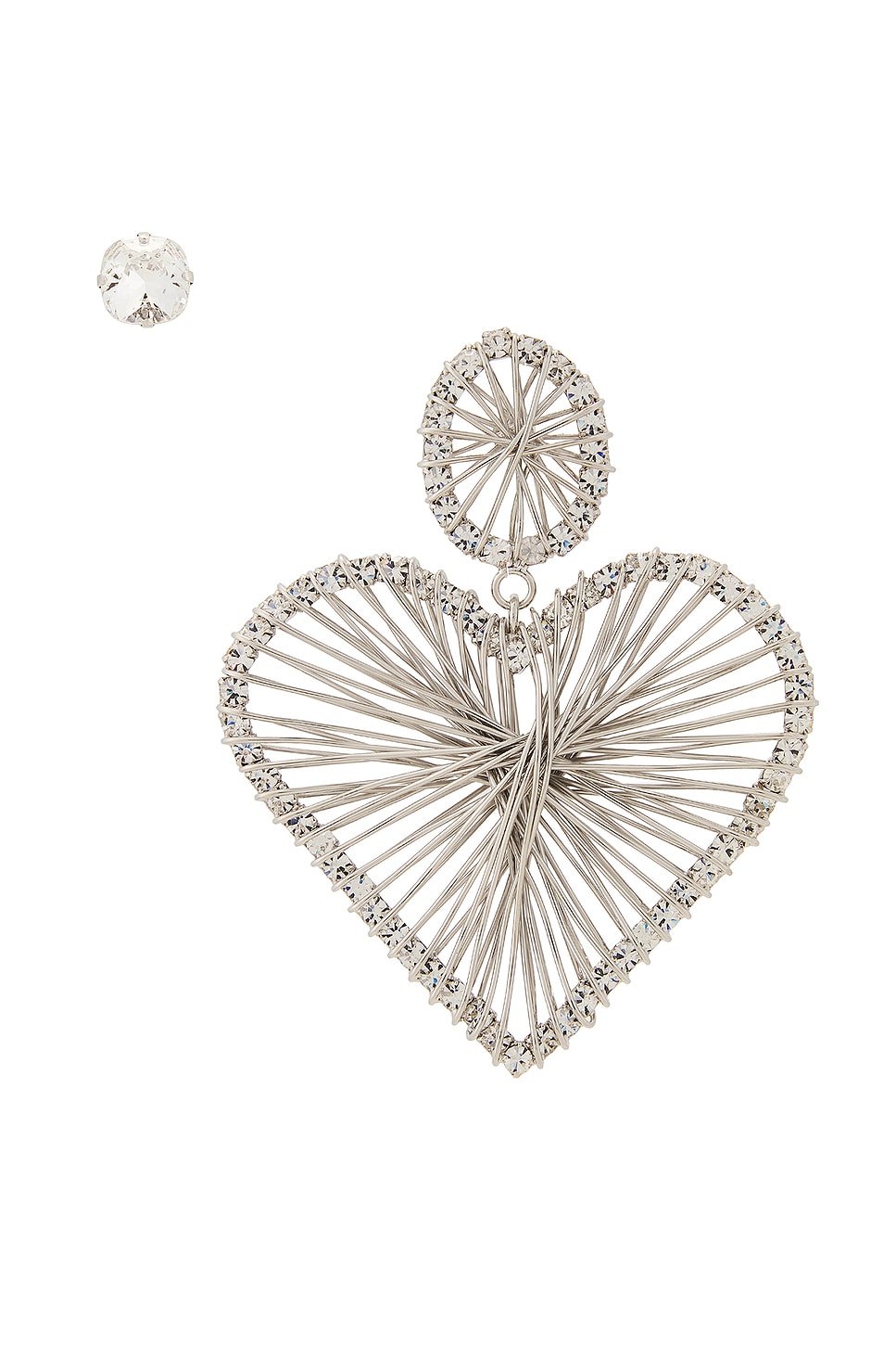 Image 1 of Isabel Marant Eden Asymmetric Earring in Transparent & Silver