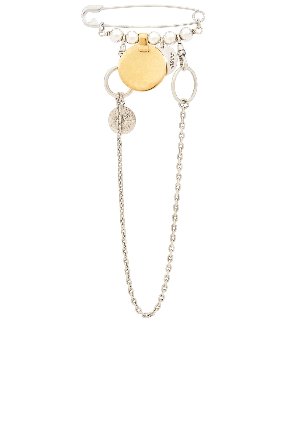 Image 1 of Isabel Marant Bonnie Pendant Brooch in Silver & Dore