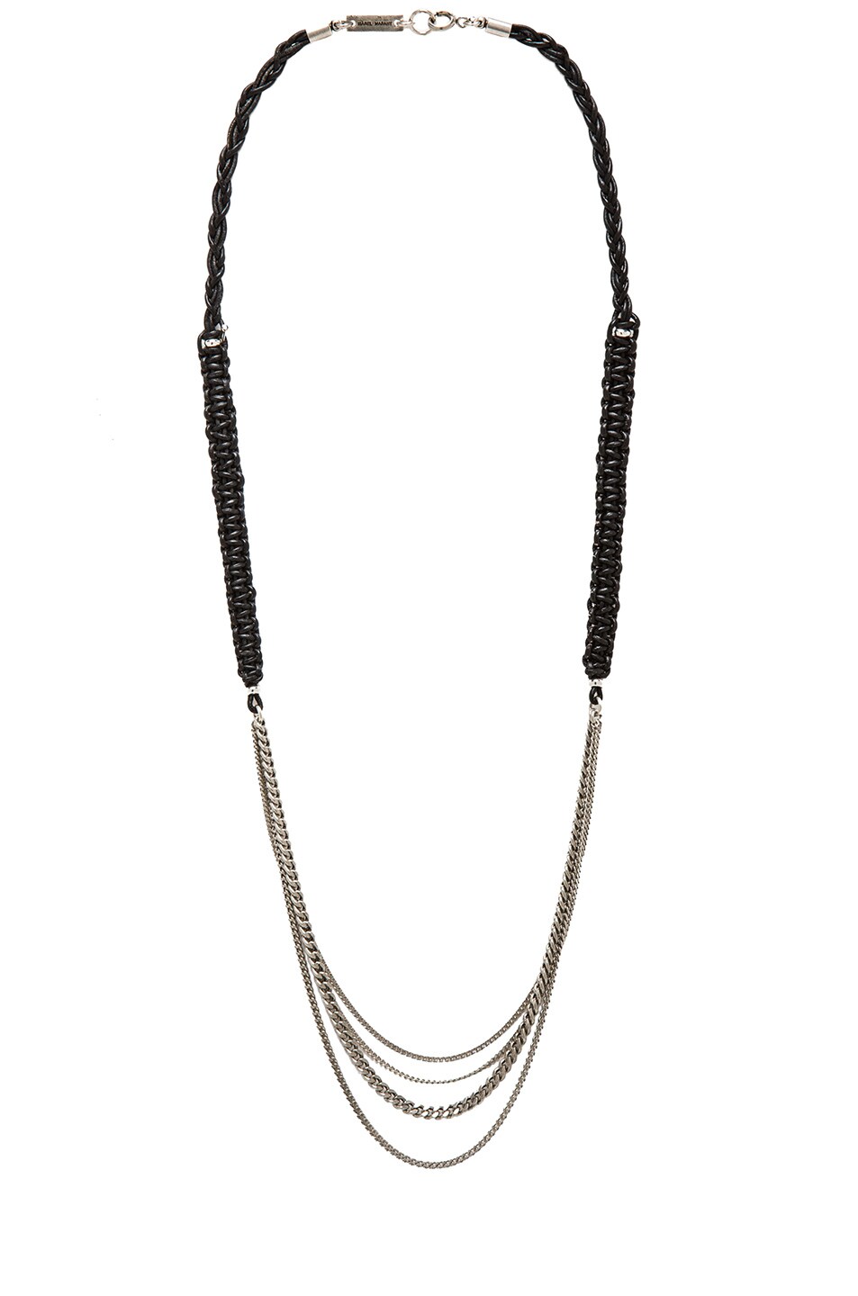Image 1 of Isabel Marant Kutztown Necklace in Black & Silver