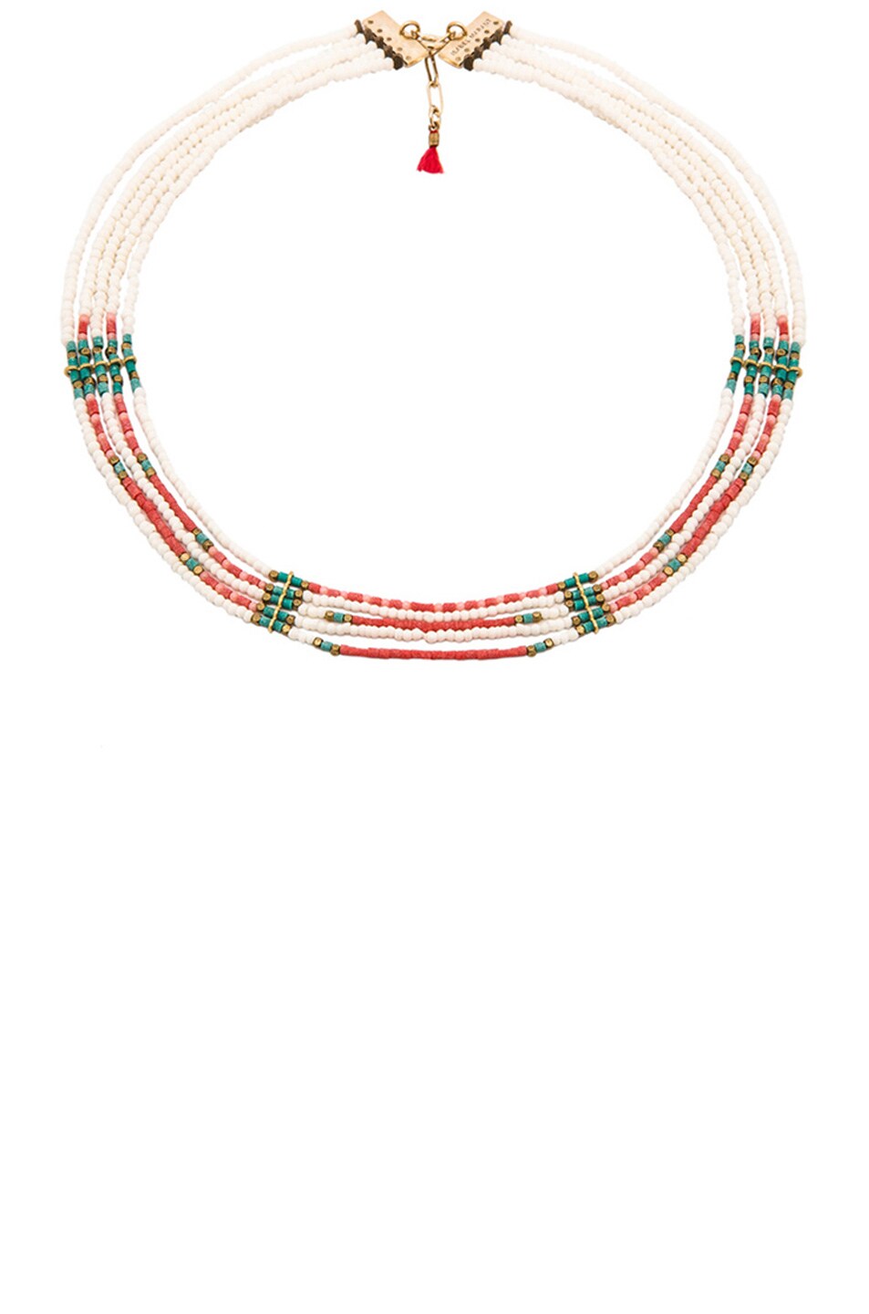 Image 1 of Isabel Marant Tribut Beaded Necklace in Ecru