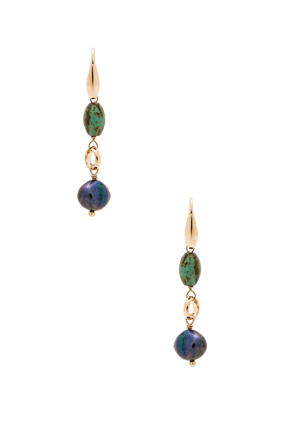 Image 1 of Isabel Marant Sandwich Stone Again Earrings in Blue