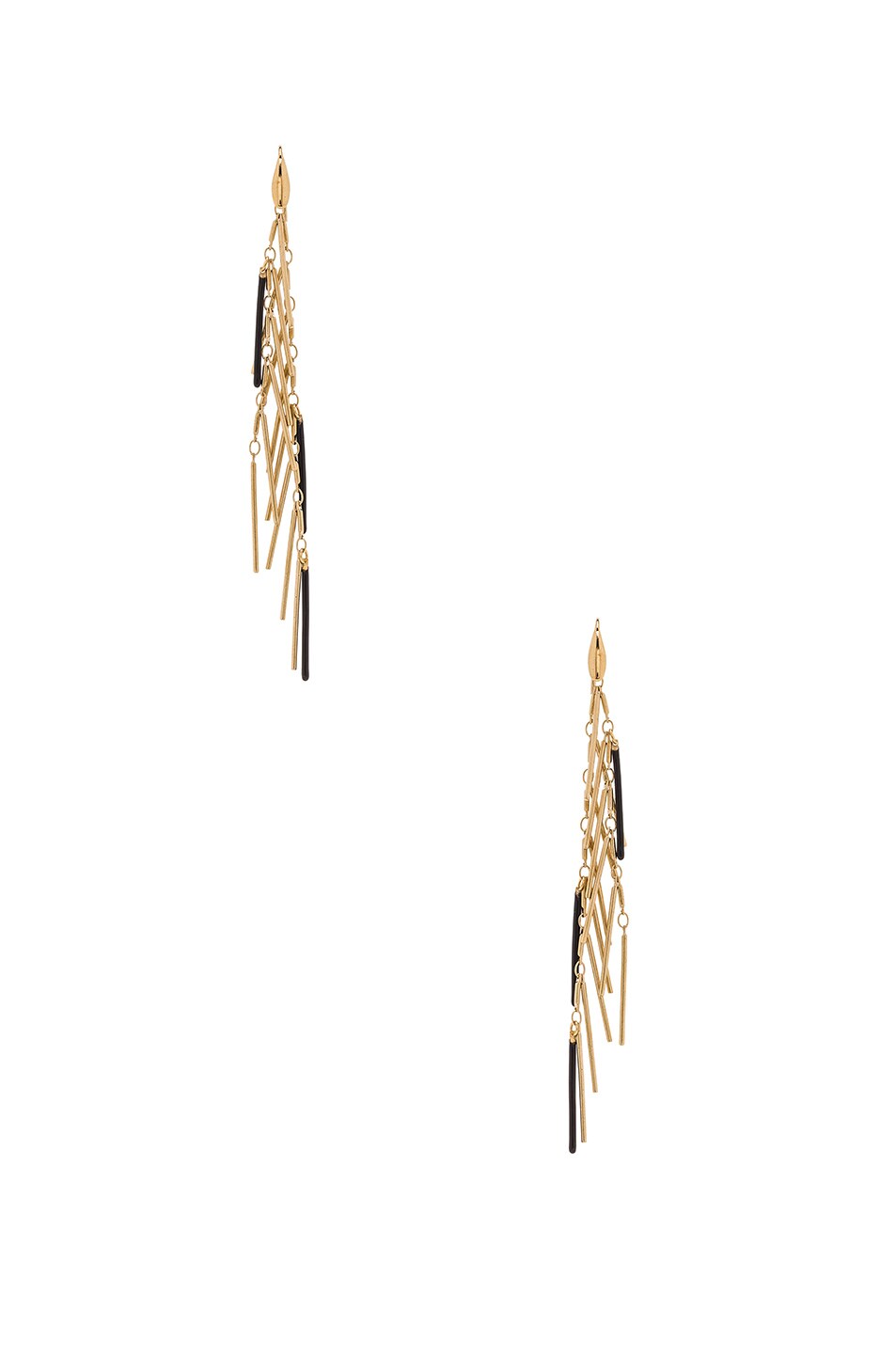 Image 1 of Isabel Marant Good Swung Earrings in Gold & Black