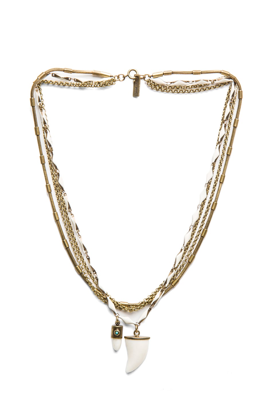 Image 1 of Isabel Marant Formentera Horn Necklace in Ecru