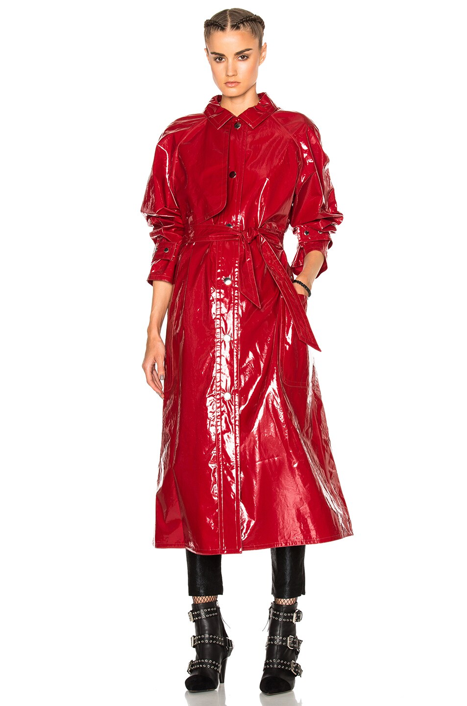 Isabel Marant Abby Romy Trench Coat in Red | FWRD
