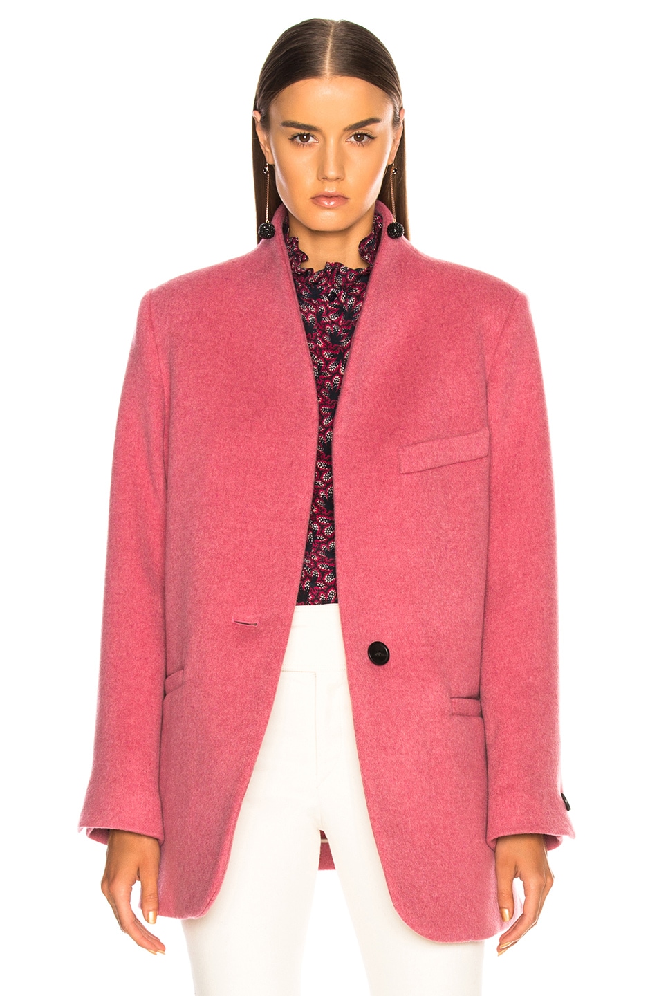 Isabel Marant Felis Coat in Antique Pink | FWRD