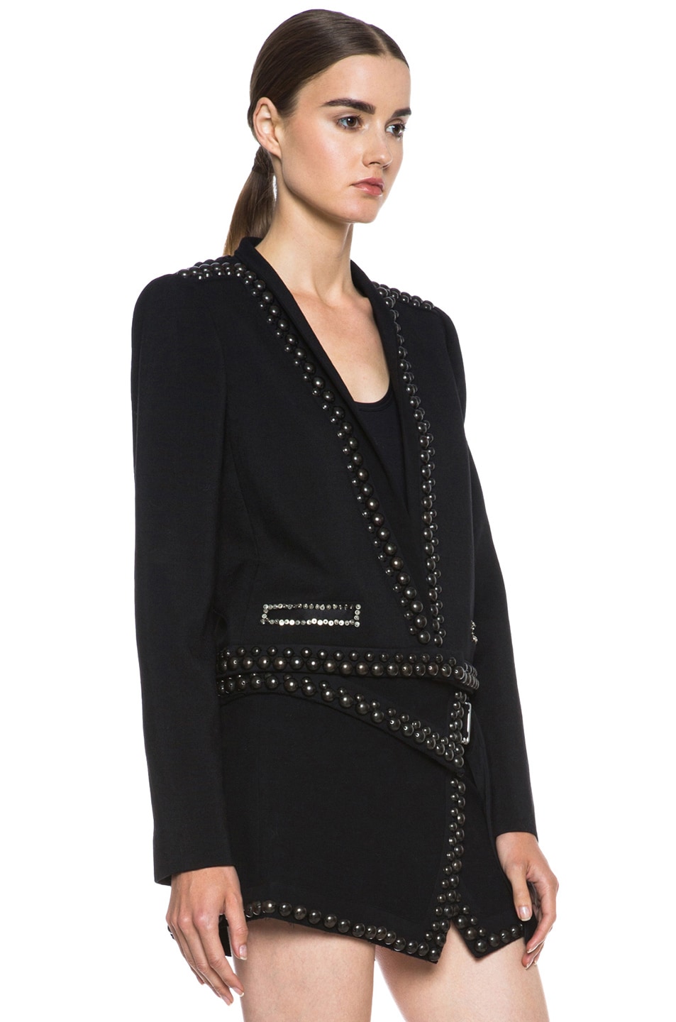 Isabel Marant Jewel Wool Embroidered Jacket in Black | FWRD