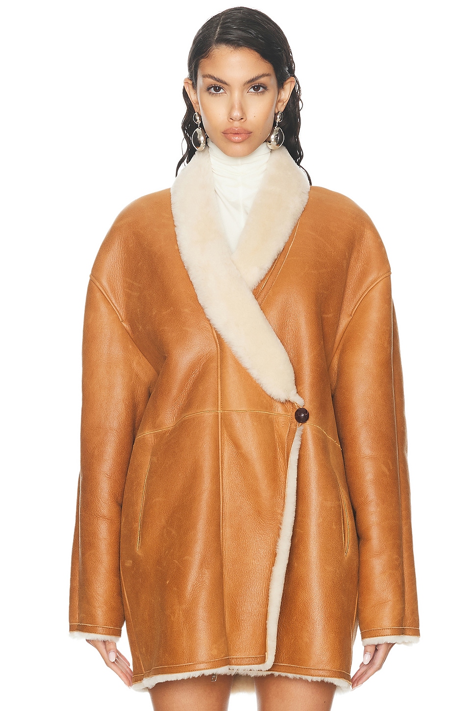 Image 1 of Isabel Marant Elanore Coat in Cinnamon