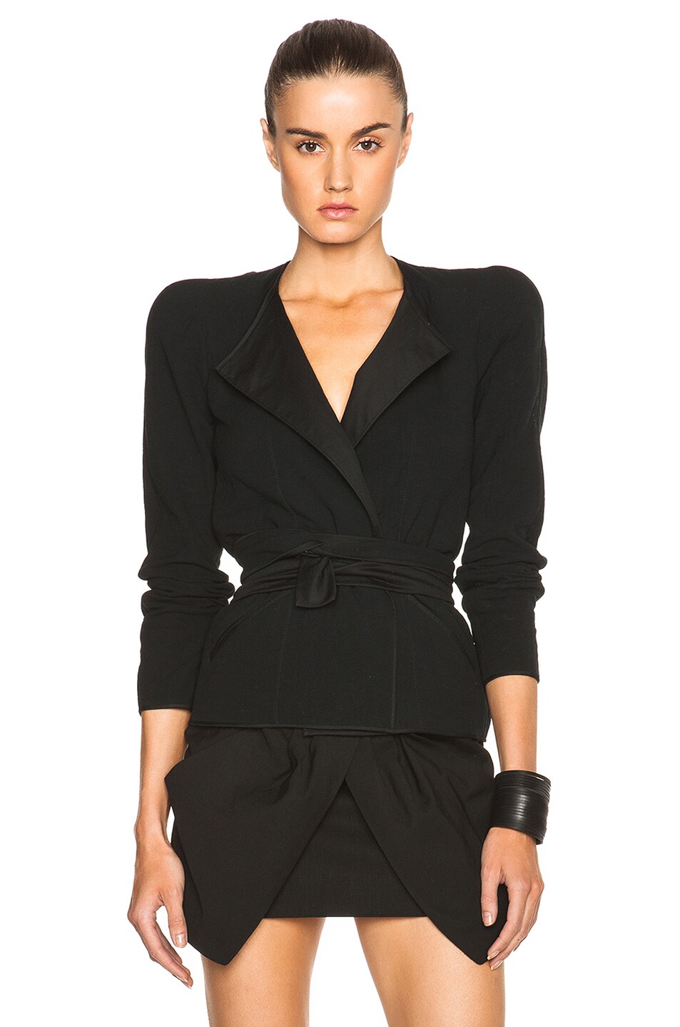 Isabel Marant Mable Tubique Cotton Jacket in Black | FWRD