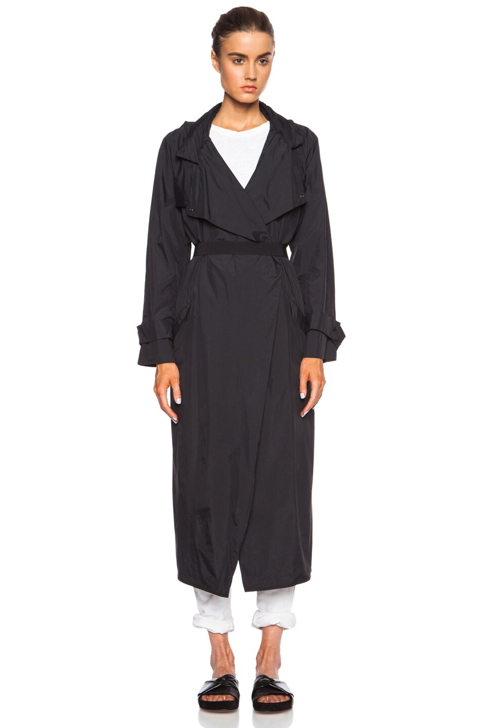Isabel Marant Garnett Nylon Rain Coat in Black | FWRD