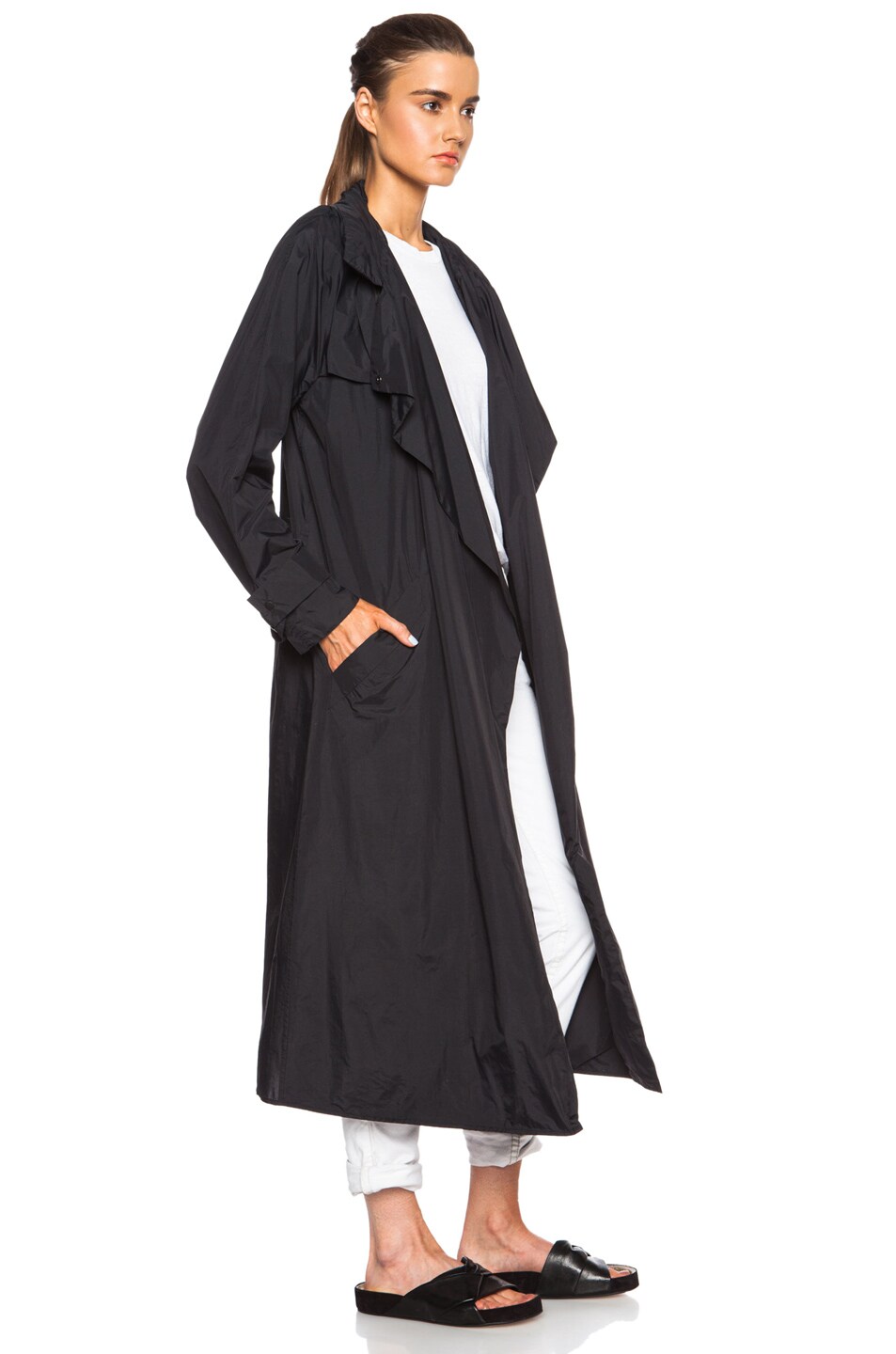 Isabel Marant Garnett Nylon Rain Coat in Black | FWRD